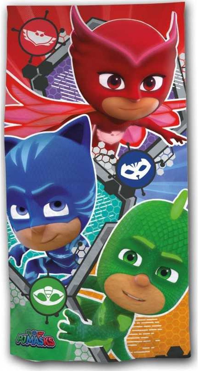 PJ Masks badhanddoek - 140 x 70 cm. - Pj Masks strandlaken - sneldrogend