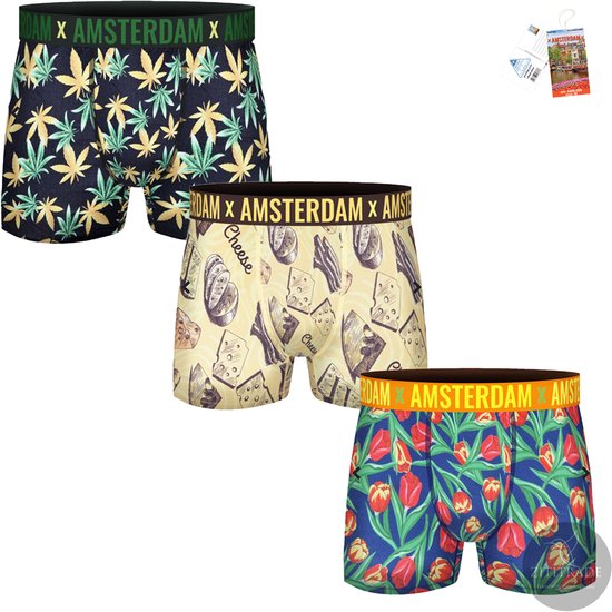 Amsterdam Boxershorts 3-Pack - Heren - Hollands Glorie - Maat: