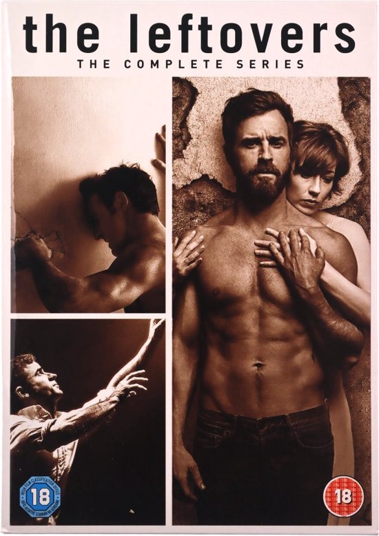 Kijkdoos van The Leftovers: The Complete Series met een gedetailleerde foto van een man en vrouw in het midden.