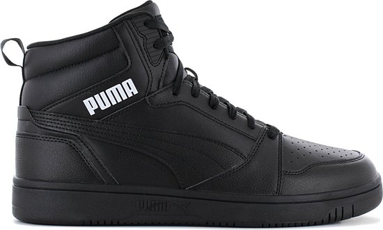 Puma Rebound V6 Mid - Heren Sneakers Basketbalschoenen Zwart 392326-12 - Maat EU 44.5 UK 10