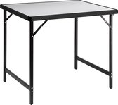 Buitentafel met aluminium plank en inklapbare stalen poten Compact