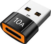 DrPhone SwiftLink 3.0 - USB 3.0 naar Type C Adapter – 10 Ampere – 10 Gbps – Fastcharging & Data overdracht - Zwart