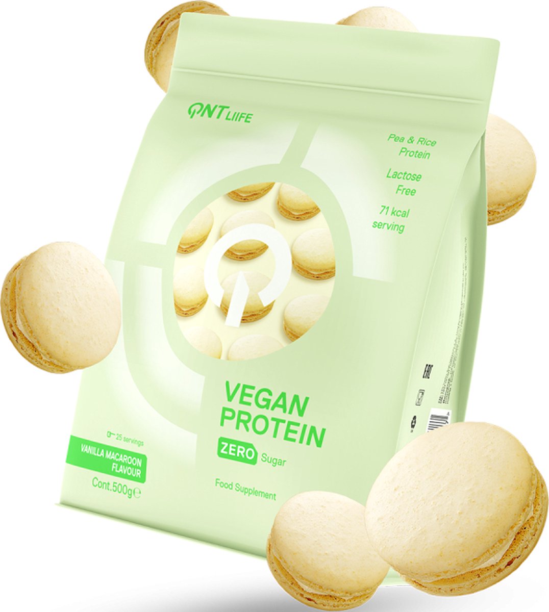 Goedkoopste QNT Vegan Protein Zero Sugar Vanilla Macaroon 500 gram