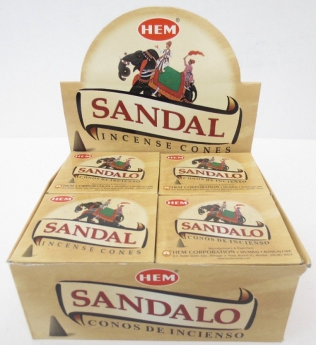 HEM Wierook kegeltjes Sandelhout Camel bruin