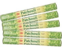 Geurstokjes wierook Patchouli - 100x stokjes - 25 cm lang - Spetterende geur