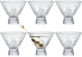 6-pack stemloze martini-glazen, cocktailglazen, 8 oz glazen dessertkommen, mini-trifle-kommen, perfect glaswerk voor thuisbar, restaurant, feest