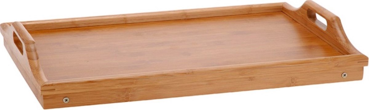 Ceruzo Ontbijt op Bed Dienblad - Bamboe Bedtafel - Inklapbaar - 50x30 cm- Hout- Serveerbladen , Dienbladen — cadeau in Koken & Dineren - foto 5