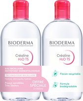 Bioderma Créaline H2O TS Micellair Reinigingswater Set van 2 x 500 ml