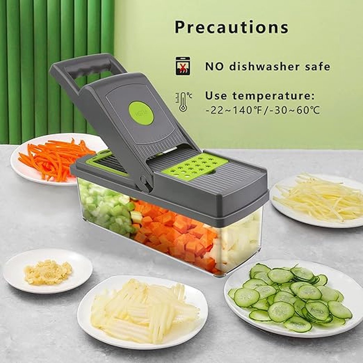 Groentesnijder met verschillende mesjes Mandoline Uiensnijder Vegetable chopper