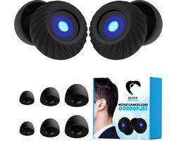 EdoFa Sonic Seals Oordoppen – 32 dB Geluidsisolatie – Herbruikbare Earplugs voor Slaap, Werk, festivals & Reizen – Zwart – Inclusief 4 Maten Tips