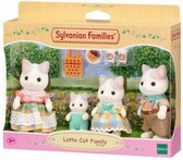 Sylvanian Families 5738 Familie Latte Kat- 4 fluweelzachte speelfiguren