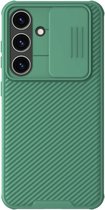 Nillkin Geschikt voor Samsung Galaxy S24 Plus - Back Cover - CamShield Hoesje Camera Slider Groen