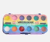 Waterverf 12 kleuren - Verven/Tekenen - Inclusief penseel.