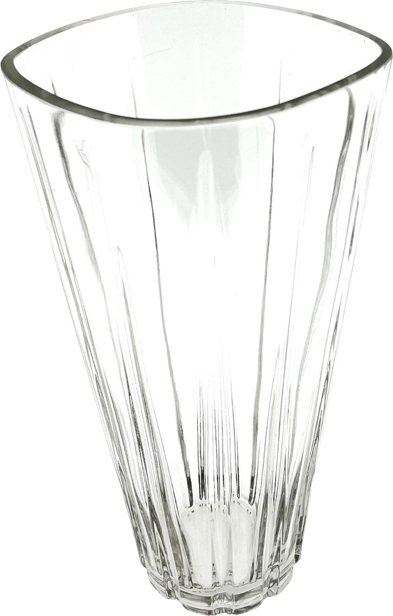 Benza Bloemenvaas van helder glas afmeting 15 x 13 x 28 cm. Transparant