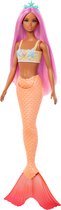 Barbie A Touch of Magic - Oranje zeemeermin staart - Barbiepop