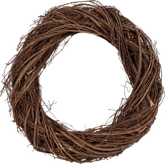 Clayre & Eef Krans Ø 35 cm Bruin Hout