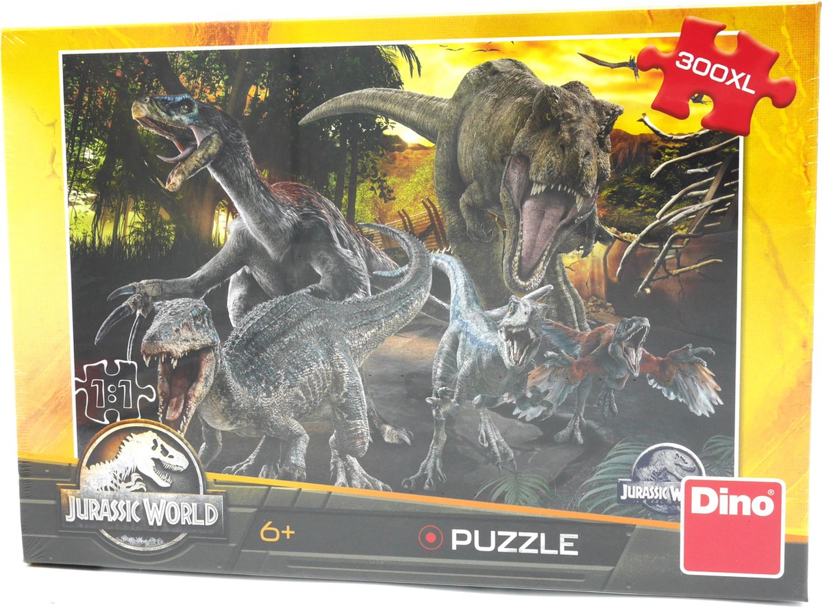 Puzzel jurassic world dinosaurussen 300 stukjes