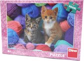 Puzzel van Kittens tussen wol, 300 stukjes