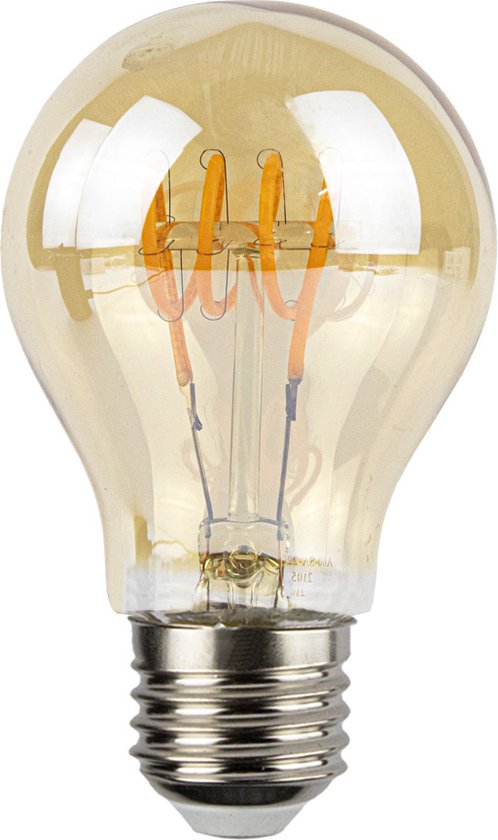 Highlight – LED Filament lamp | Amber | A60 | 9 Watt | Dimbaar | 2200K – Extra warm