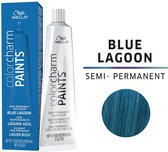 Wella Color Charm Paints - Blue Lagoon - Semi Permanent Haircolour - Wella haarkleuring - Wella Haircolour - Blauw Haar - Blue hair - Blue Haircolour - Washable Haircolour - Washout - Haarkleurspoeling