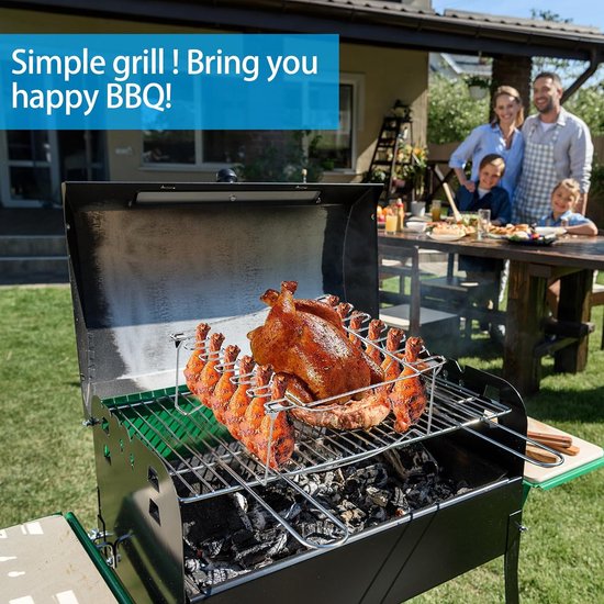 Roestvrijstalen BBQNOVATION XXL RVS Rib Rack - Voor 10 Spareribs Geschikt Voor Bbq Oven Extra Dik Roestvrij Staal 2mm Universeel Voor Houtskool Bbq Gas Bbq Kamado Oven Vaatwasserbestendig