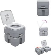 vidaXL Kampeertoilet - 20L Afvaltank - Hogedichtheidpolyetheen - 200kg Draagvermogen - Mobiel toilet