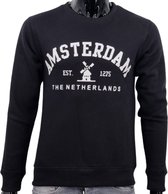 Hitman - Heren Trui - Heren Sweater - Holland Souvenir - Amsterdam Souvenir - Amsterdam Sweater - Zwart - Maat S