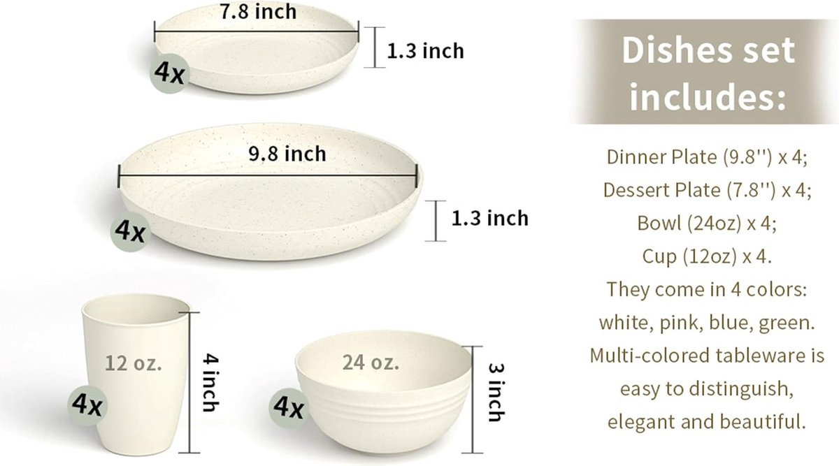 Steengoed Servies Set 20 Stuk Bord & Kom Set Duurzaam Servies Voor 4 Creatief Modern Design Diner Sets Perfect Voor Thuis Dineren Set