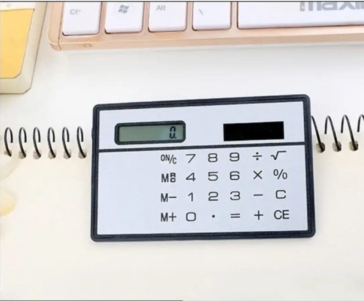 AliRose PinPas Rekenmachine Mini Calculator Licht Grijs