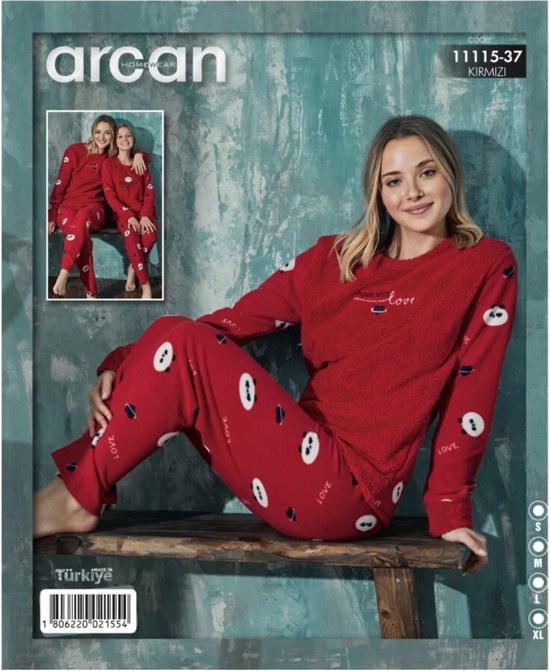 Arcan | Dames Fleece Pyjama Set | Lange Mouwen | |