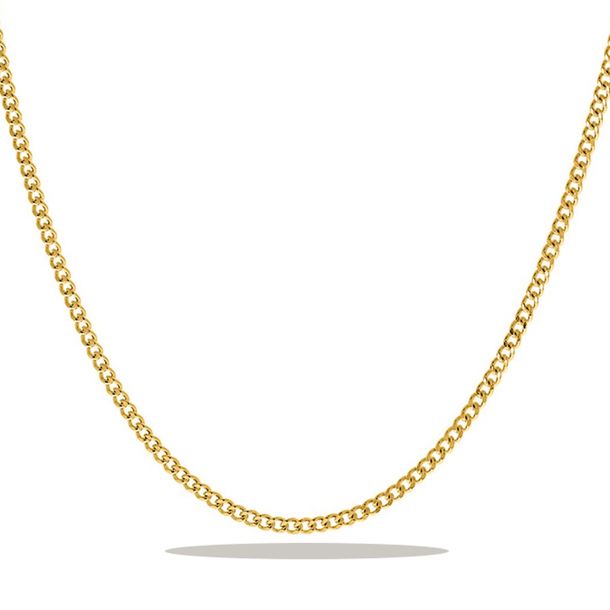 Juwelier Zwartevalk - 14 karaat gouden gourmet ketting gourm-2.4/60cm