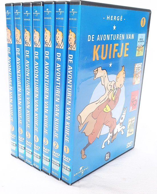 Kuifje - De Complete Animatieserie 22 Stripverhaal Tekenfilms op 7 DVD's! Complete reeks 1 t/m 7 (NL gesproken.) Hergé