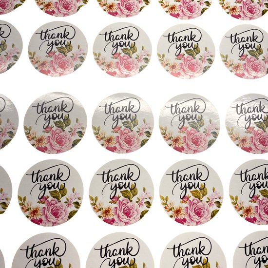 Ouligay 120 Stuks Bedankstickers – 5 Cm – Rond – Goud Op Wit – Voor Bruiloften, Verjaardagen En Cadeautjes