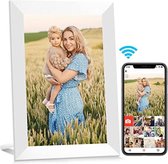 Bol.com Digitale Fotolijst Met Wifi - Digitale Fotokader - Digiframe - 101inch - Wit aanbieding