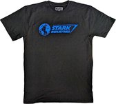 Marvel Iron Man - Stark Industries Blue Heren T-shirt - 2XL - Zwart