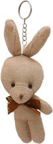 Dit lieve konijntje wil je graag aan je spullen vastmaken als herkenning. Dit konijntje kan bijv. als sleutelhanger aan je sleutelbos, tas, rugzak, etui worden bevestigd. Met de tekst love in de strik. Dit is geen speelgoed! Voor uzelf of als cadeau.