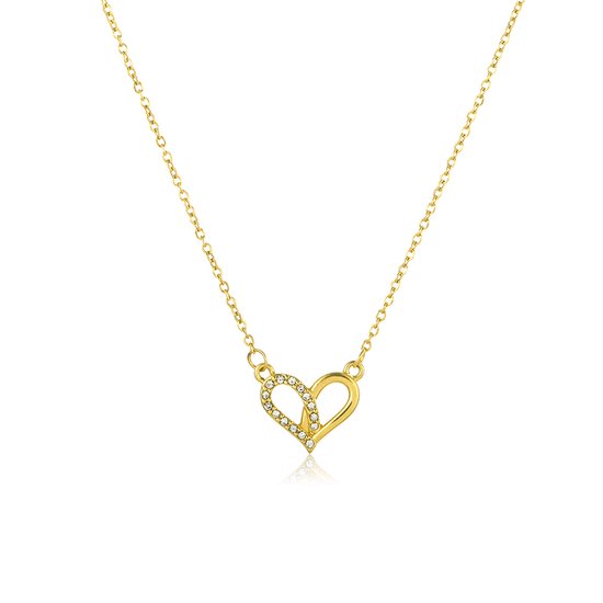 DJADEE Damesketting, goud 750 verguld, 18 karaat roestvrij staal