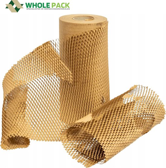 Rouleau De Papier De Support Cadeau Nid D'abeille - 30 Cm X 840 M - Bio 25 G/m²