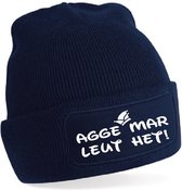 MUTS - AGGE MAR LEUT HET - NAVY met WIT - CARNAVAL one size fits all