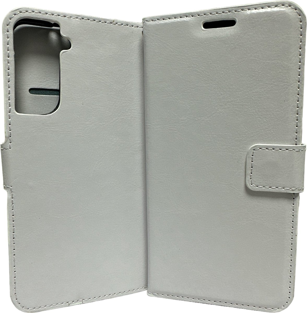Portemonnee Book Case Hoesje Geschikt voor: Samsung Galaxy S21 FE - Wit