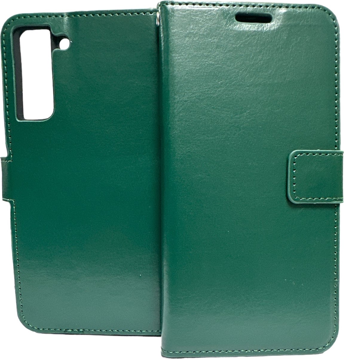 Portemonnee Book Case Hoesje Geschikt voor: Samsung Galaxy S21 FE - groen