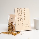 Kadoosje mini "My Cup of Tea" - by Nordhus - giftbox - houten kaartje - thee - origineel cadeau - liefs - love - valentijn