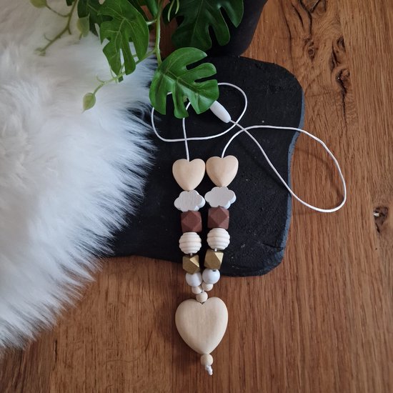 Happy Bebie | Baby | Mama | Voedingsketting | Kraamkado | Silicone | Gehaakt | Handmade