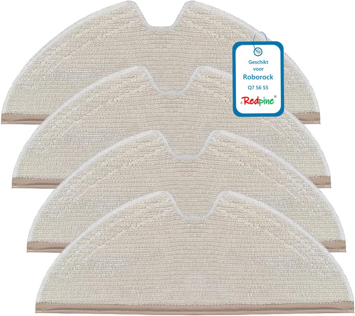 RedPine Wasbare Dweildoeken geschikt voor Roborock Q8 Max, Q7 Max, S6 serie dweilpads vervanging