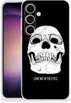 Silicone Case Geschikt voor Samsung Galaxy S24 Telefoonhoesje Skull Eyes