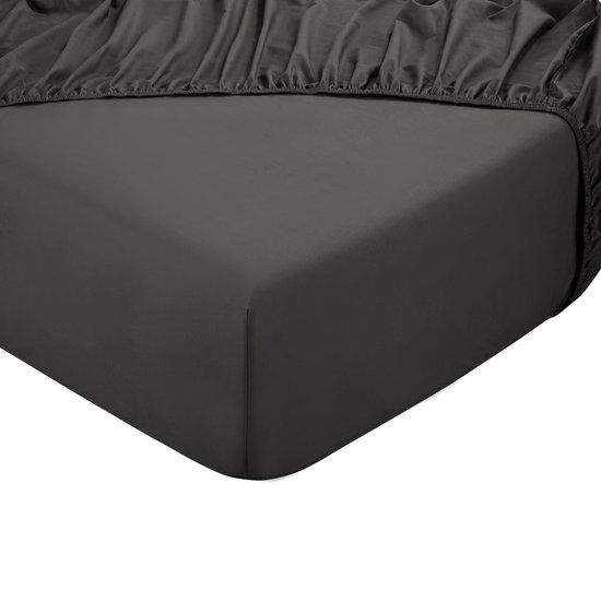 r-up Beste Hoeslaken 140x200-160x220 tot 35cm hoogte vele kleuren 95% Katoen / 5% Elastaan 230g/m² (zilvergrijs