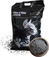Cat Litter Prince of Qatar actieve kool (geurloos) | Tofu kattenbakvulling (12l = 5kg) | Milieuvriendelijke & Biologisch afbreekbaar | Klontvormend