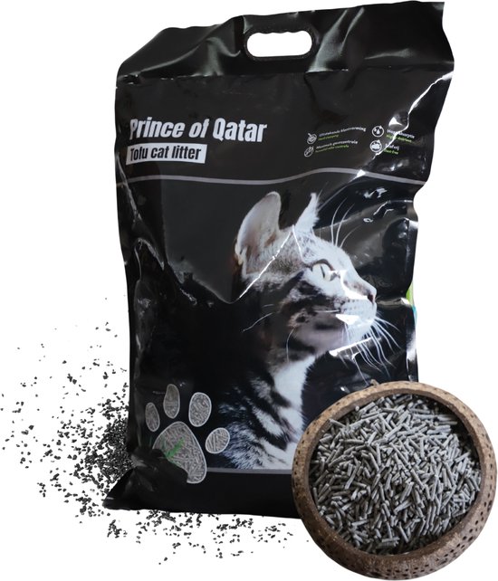 Foto: Cat litter prince of qatar actieve kool geurloos tofu kattenbakvulling 12l 5kg milieuvriendelijke biologisch afbreekbaar klontvormend