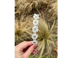 Diadeem - Meisjes diadeem - Diadeem met madeliefjes - Haarband met madelief goud - Meisjes haarband - Haarbandjes - Haaraccessoires - Haaraccessoires voor meisjes - Handmade - Gouden diadeem - Bruiloft - Haaraccessoires Bruiloft - Cadeautje -