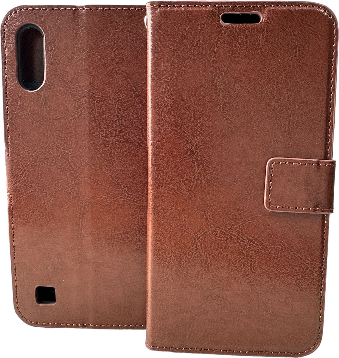Portemonnee Book Case Hoesje Geschikt voor: Samsung Galaxy A10 - Bruin
